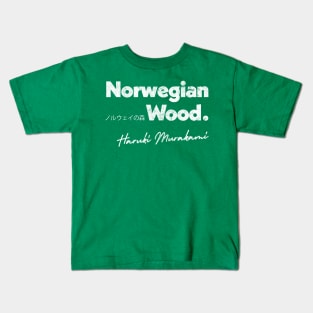 Haruki Murakami - Norwegian Wood // Retro Fan Art Design Kids T-Shirt